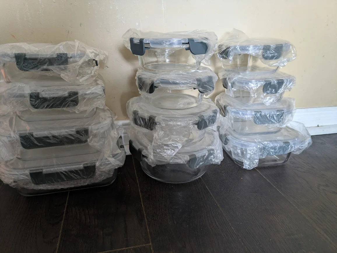 brand new 12 pack glass food storage containers awt image indicator(6)