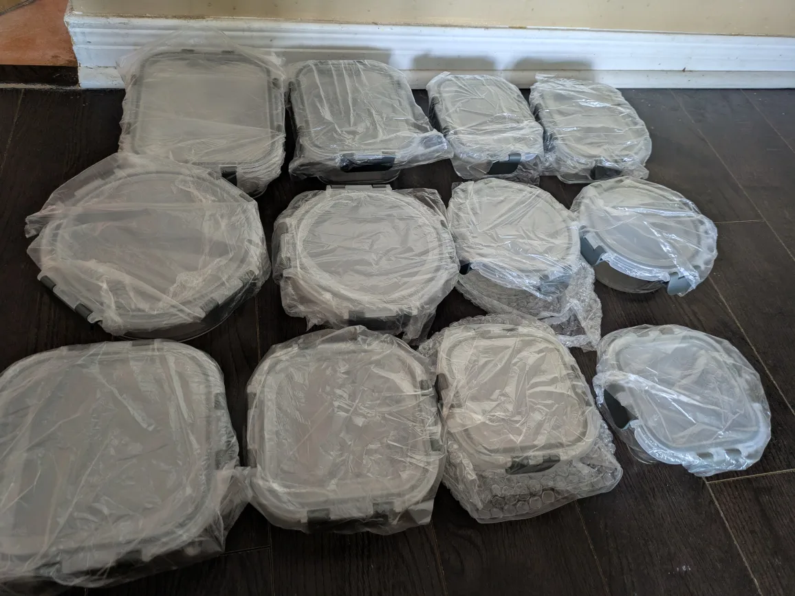 brand new 12 pack glass food storage containers awt image indicator(7)