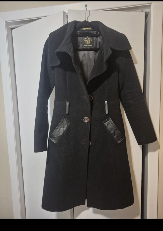 Mackage Black Wool Blend Coat