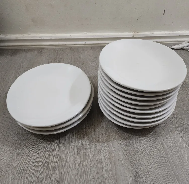 White Dinner Plates 13 Pcs image indicator(9)