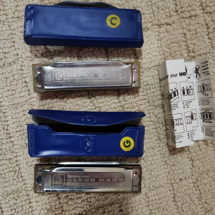 Hohner Blues Harp Harmonica Set G &C thumbnail