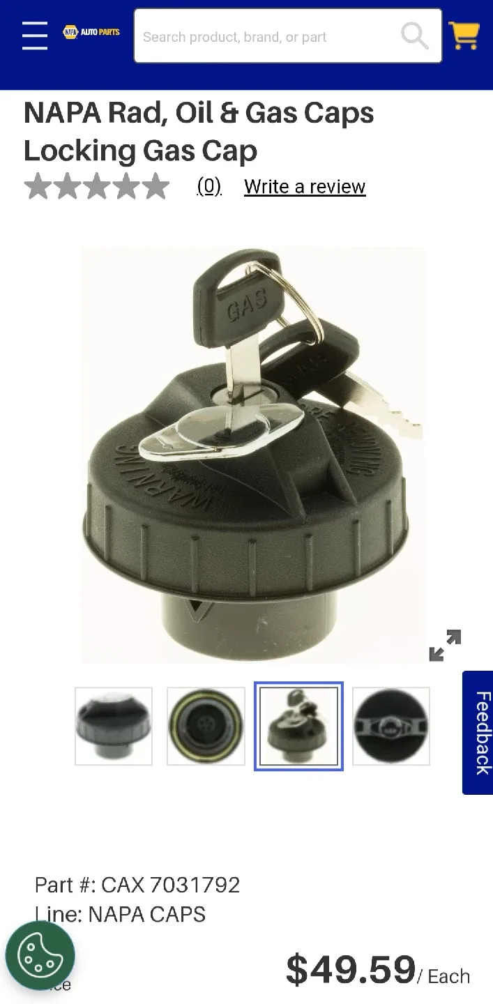 Read the List ~ Locking Gas Cap ~ Car, Truck, Van, SUV, Parts image indicator(6)