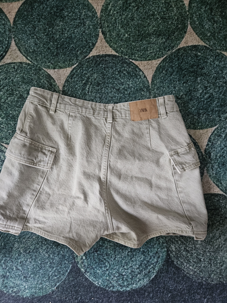 Zara Washed out Green Cargo Mini Skirt - Size USA S - photo 2