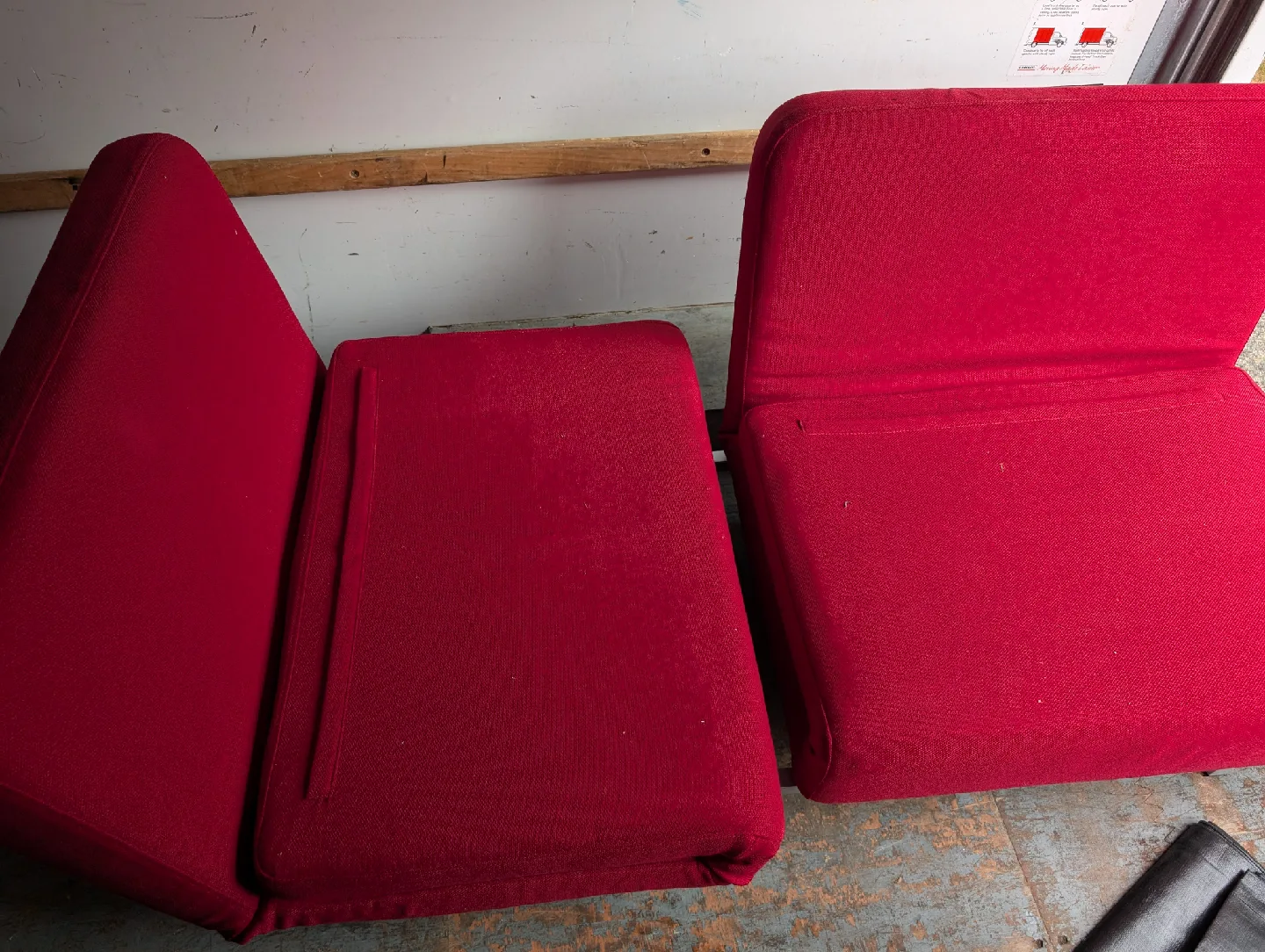 Red Convertible Sofa Bed image indicator(2)