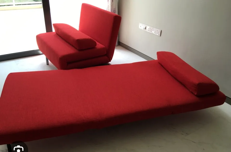 Red Convertible Sofa Bed image indicator(4)