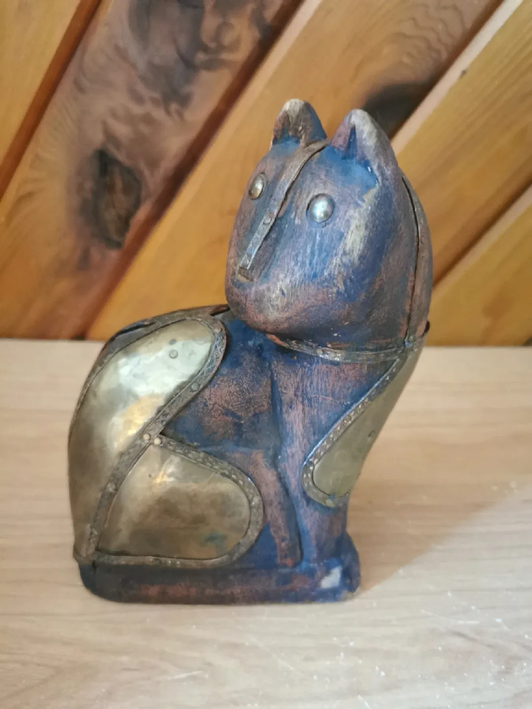 Vintage Hand Carved Cat Art Deco thumbnail