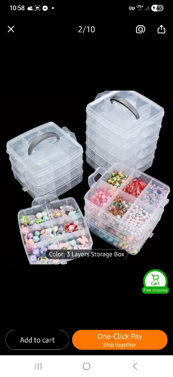 NEW 3 Layers Clear Plastic Storage Box 📦 image indicator(5)