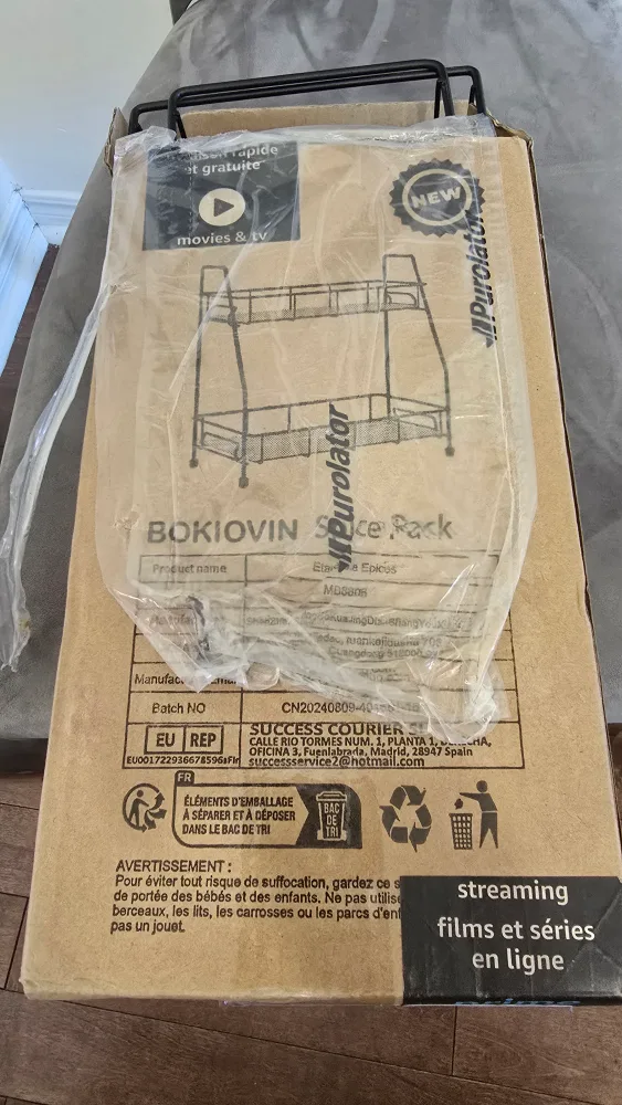 New BOKIOVIN Spice Rack - Black image indicator(3)