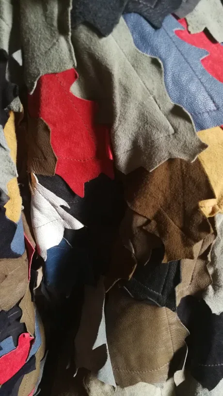 Vintage Patchwork Leather sweater image indicator(3)