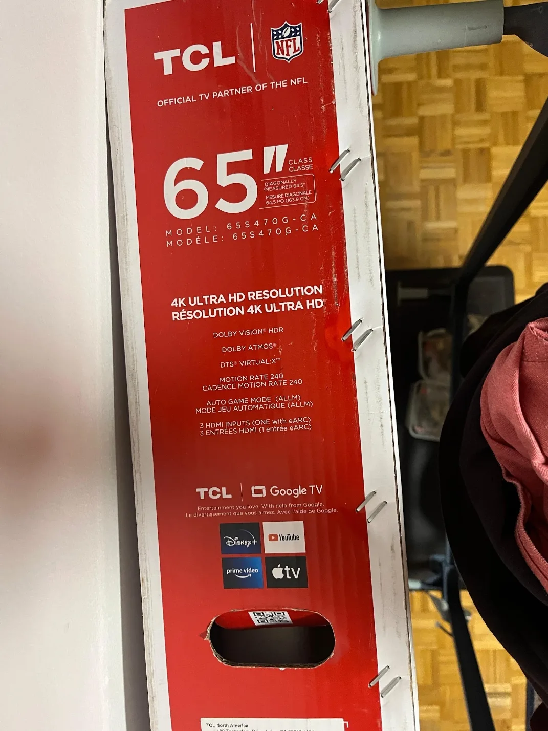 TCL 65" S Class 4K UHD HDR LED Smart TV with Google TV image indicator(6)