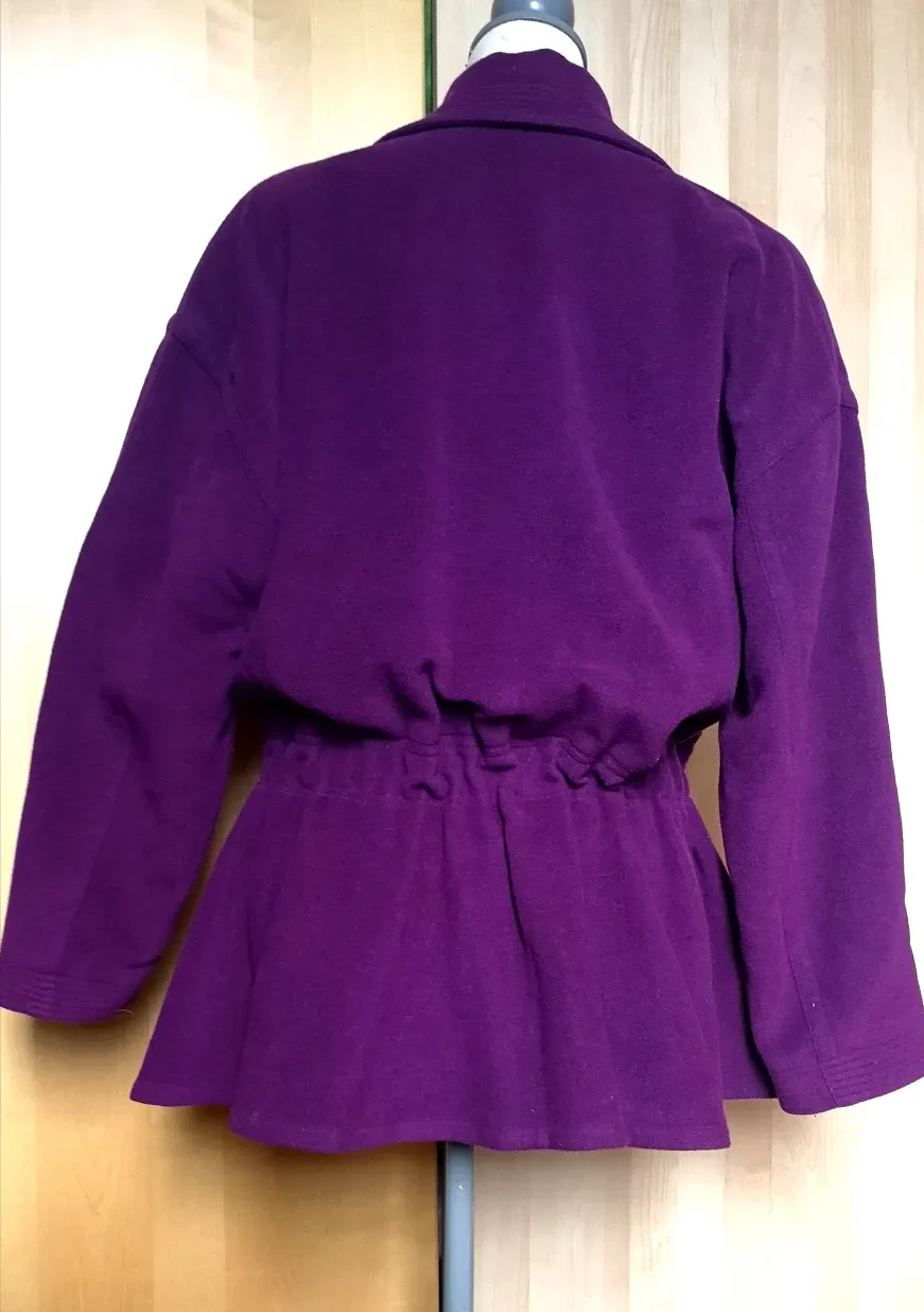 🇮🇹 Vintage Purple Wool Jacket size 8 - made in Italy image indicator(2)