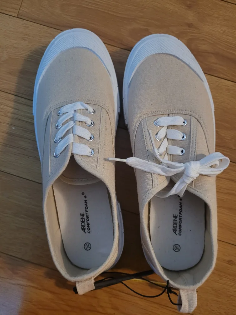 Women's comfort canvas walking shoes size 10 thumbnail
