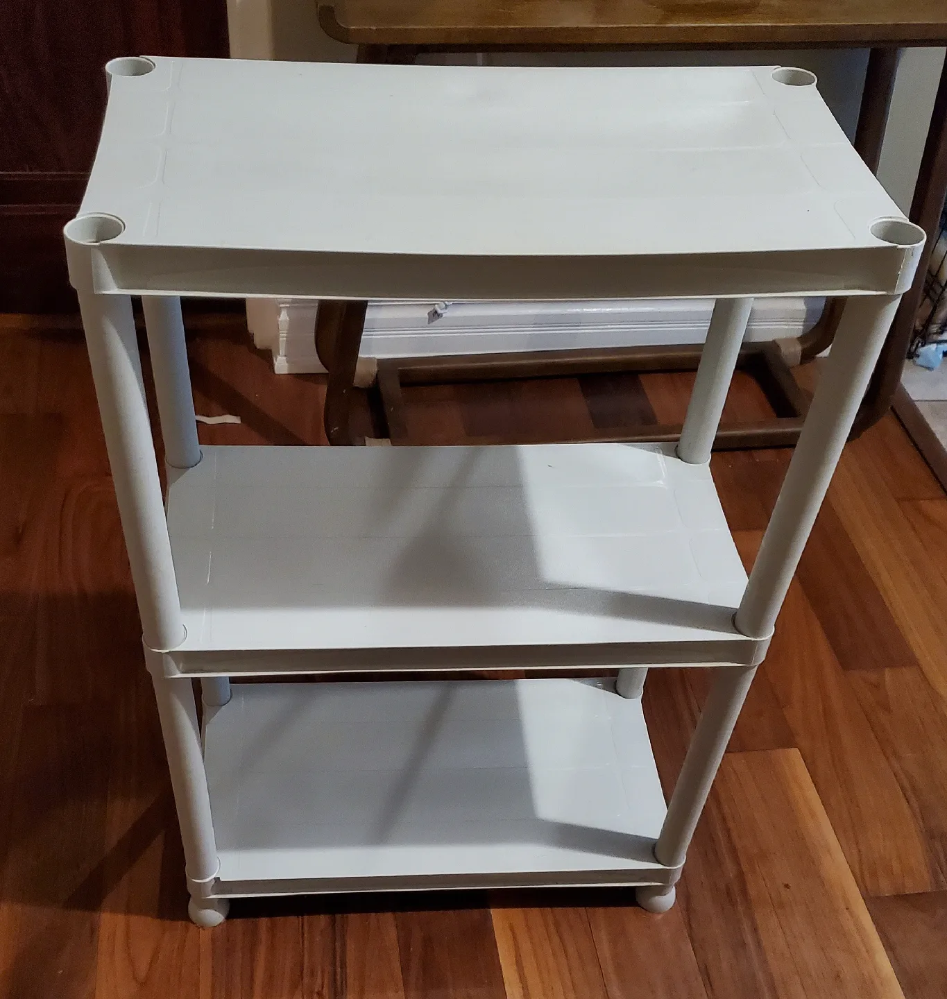 Wood Finish Shelf & Painted Accent Table and more image indicator(10)