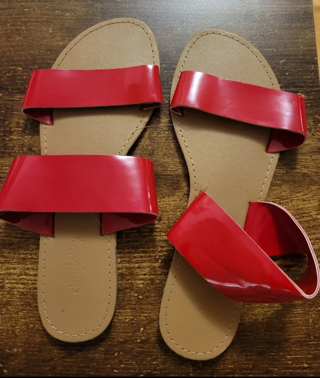 Charlotte Russe Women's Summer Sandals - Red, Yellow, White image indicator(3)