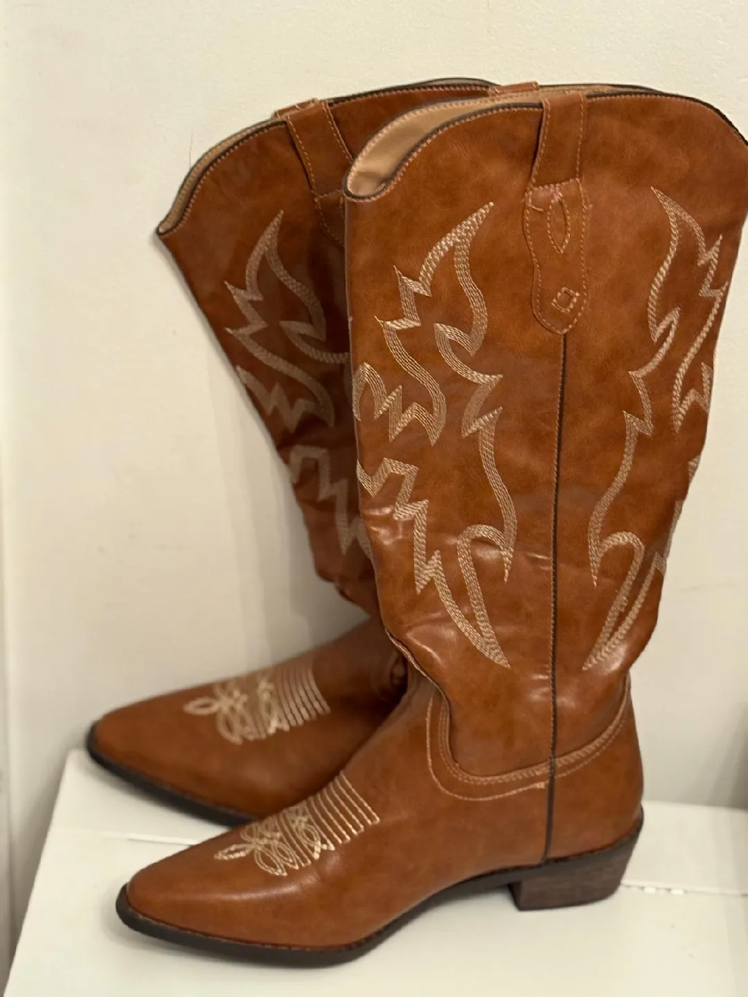 Brown Cowboy Boots - Size 39 thumbnail