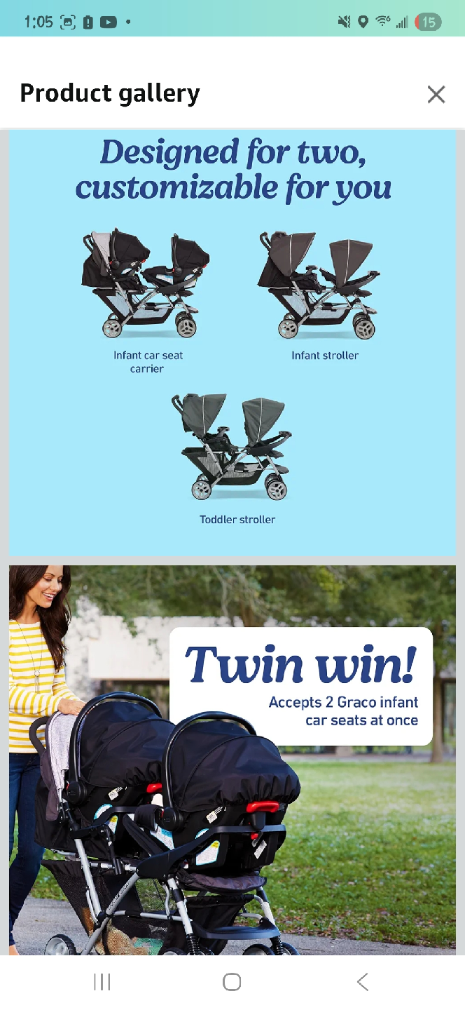 Graco DuoGlider Double Stroller - photo 2