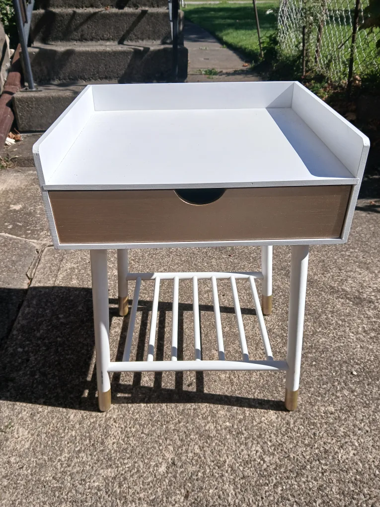 White & Gold Accent Table thumbnail