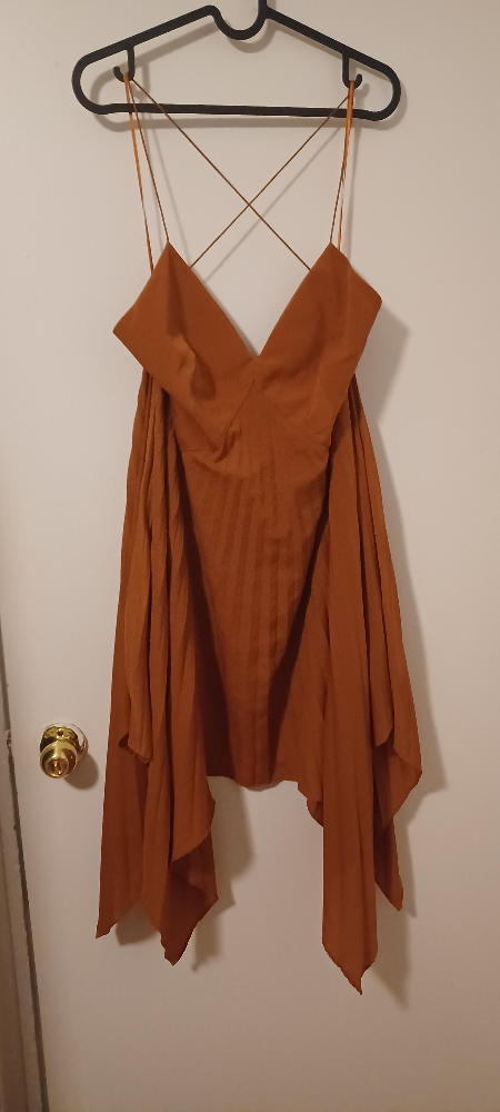 LILYSILK label dress, size 6, brown
