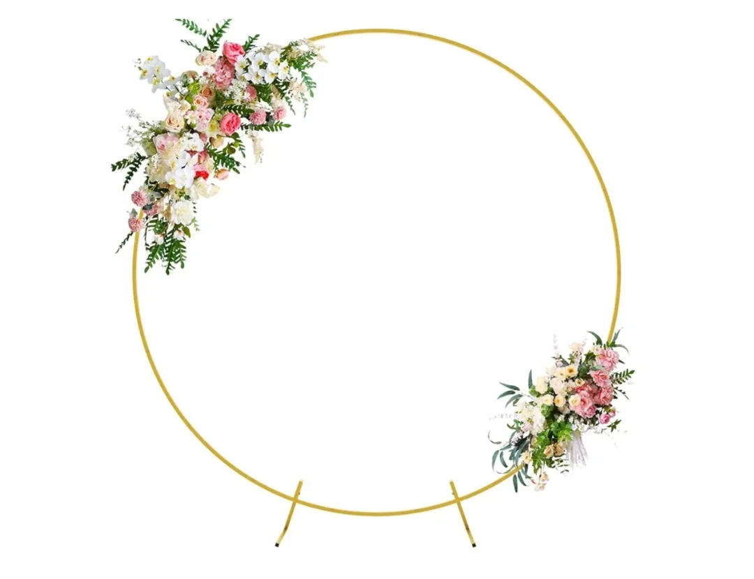 Electric Balloon Pump & Gold Metal Arch for rent..