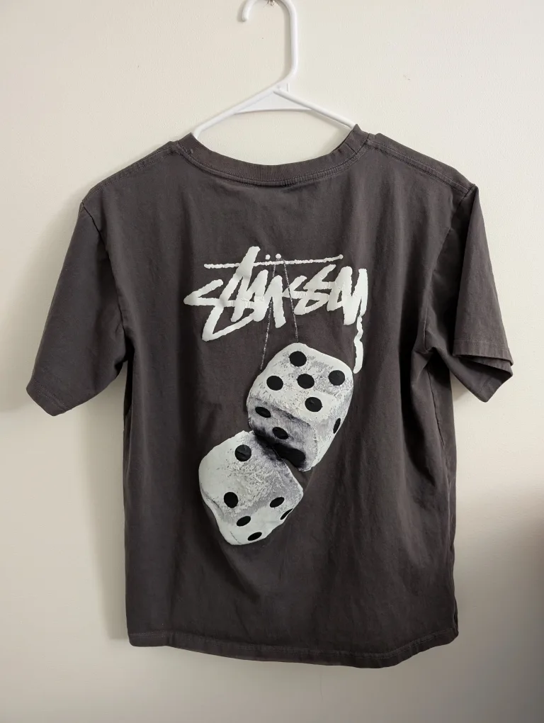 Stussy Dice Graphic T-Shirt 100% Cotton image indicator(2)
