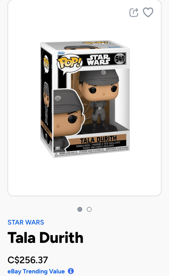 Funko Pop! Star Wars Tala Durith #541 - Bobble-Head - photo 2