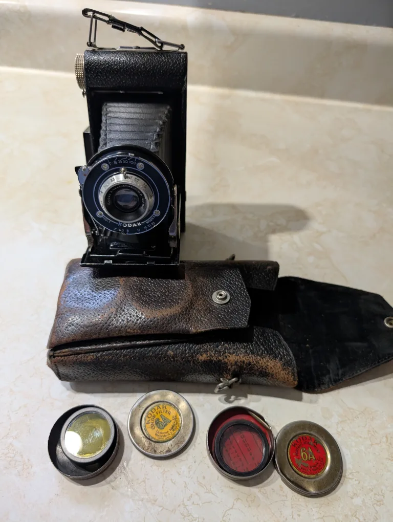 Vintage Kodak No.1 Camera w/ Case & Filters image indicator(4)