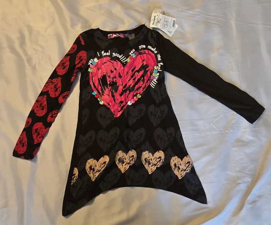NEW! Authentic Designer Desigual Girls Dress! Size 7/8 Youth thumbnail
