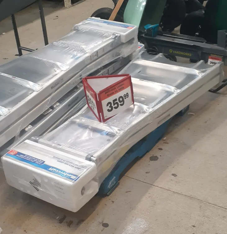 Mastercraft Grade 1A Aluminum Ladder 21 ft-300-lb image indicator(3)