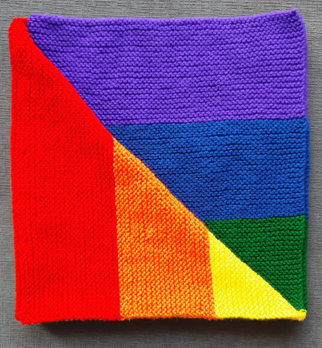 handmade baby blanket - rainbow colours thumbnail