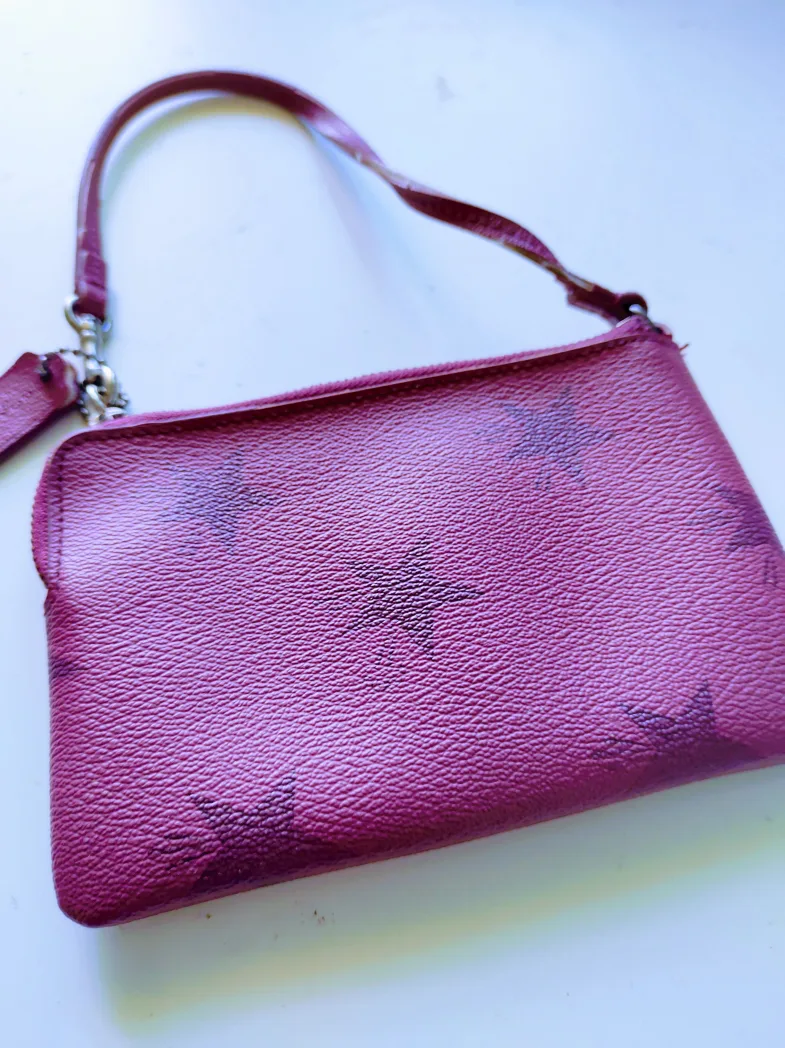 Vintage Coach Burgundy Leather Wristlet image indicator(3)