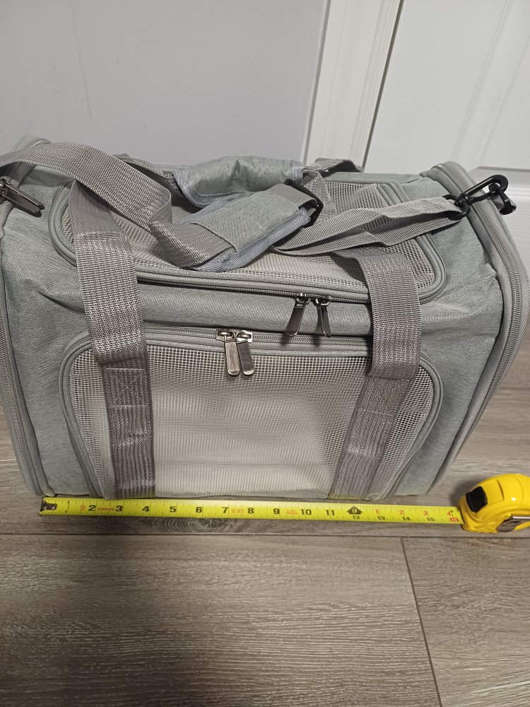 Grey Pet Carrier - 17x11x11 inches - photo 3