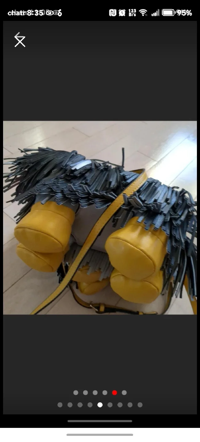 Black Unique Fringe Detail Shoulder Bag image indicator(7)