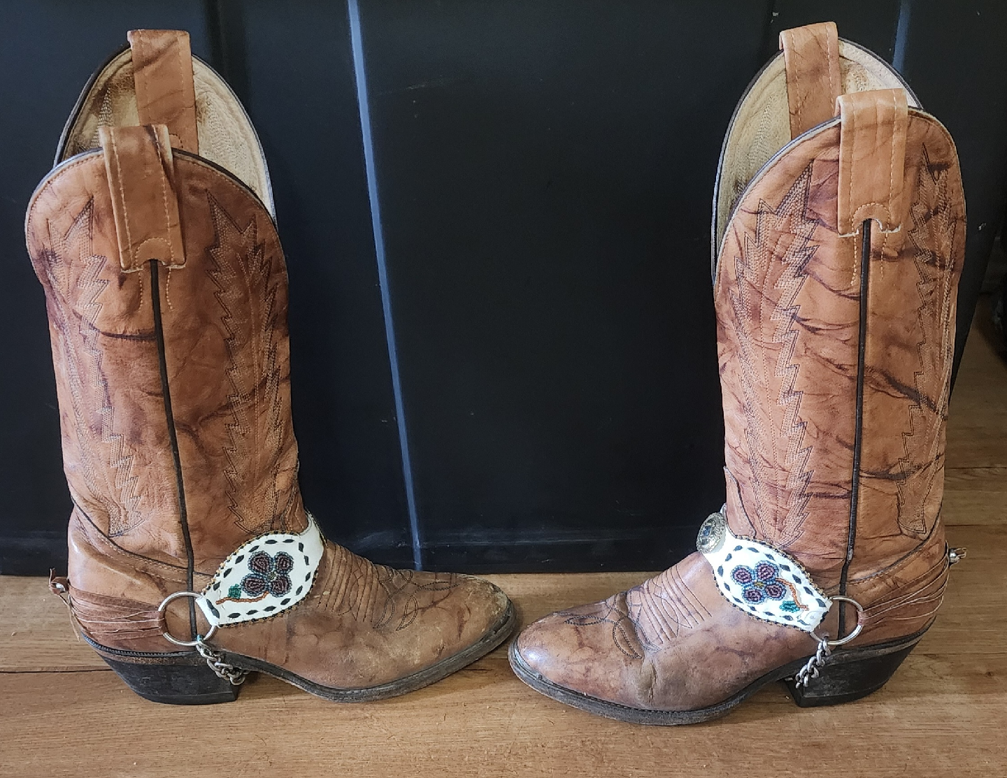 Vintage Brown Leather Cowboy Boots (Pickup only) - photo 2