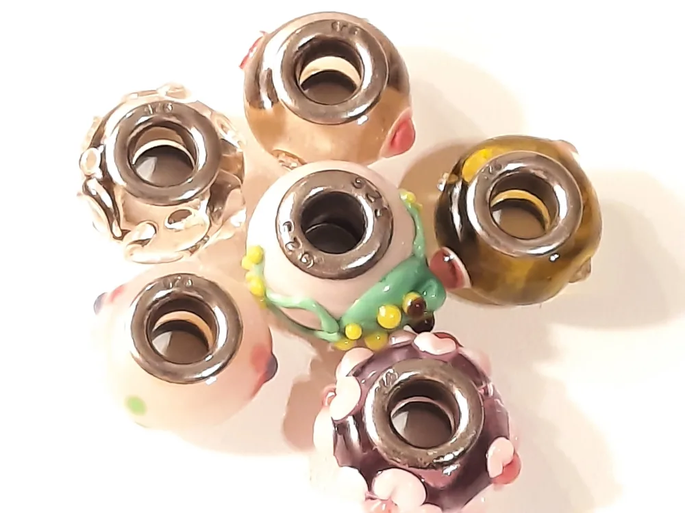 Selection 925 silver of Glass European Style Beads image indicator(7)