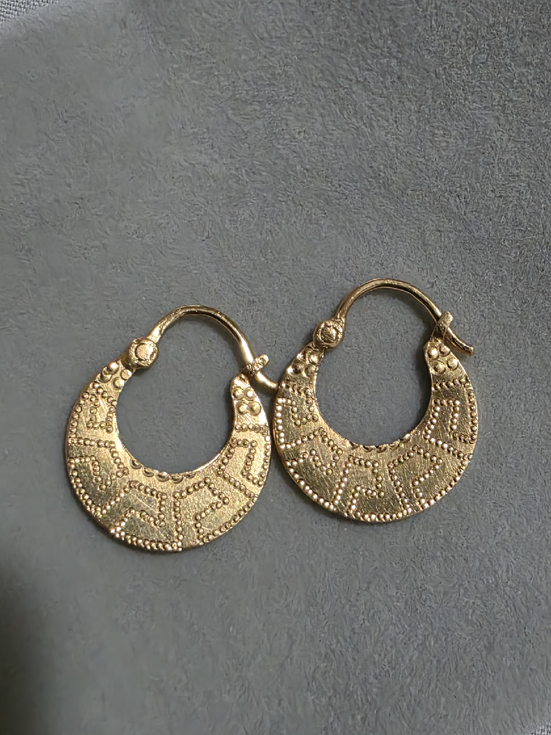 GOLD HOOP EARRINGS✨️ (Custom engraved Gold Nattiyan )✨️ - photo 4