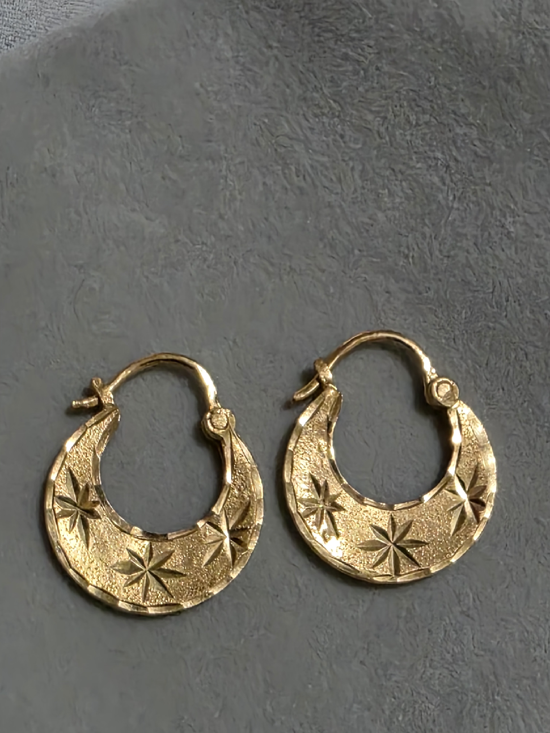 GOLD HOOP EARRINGS✨️ (Custom engraved Gold Nattiyan )✨️ - photo 5