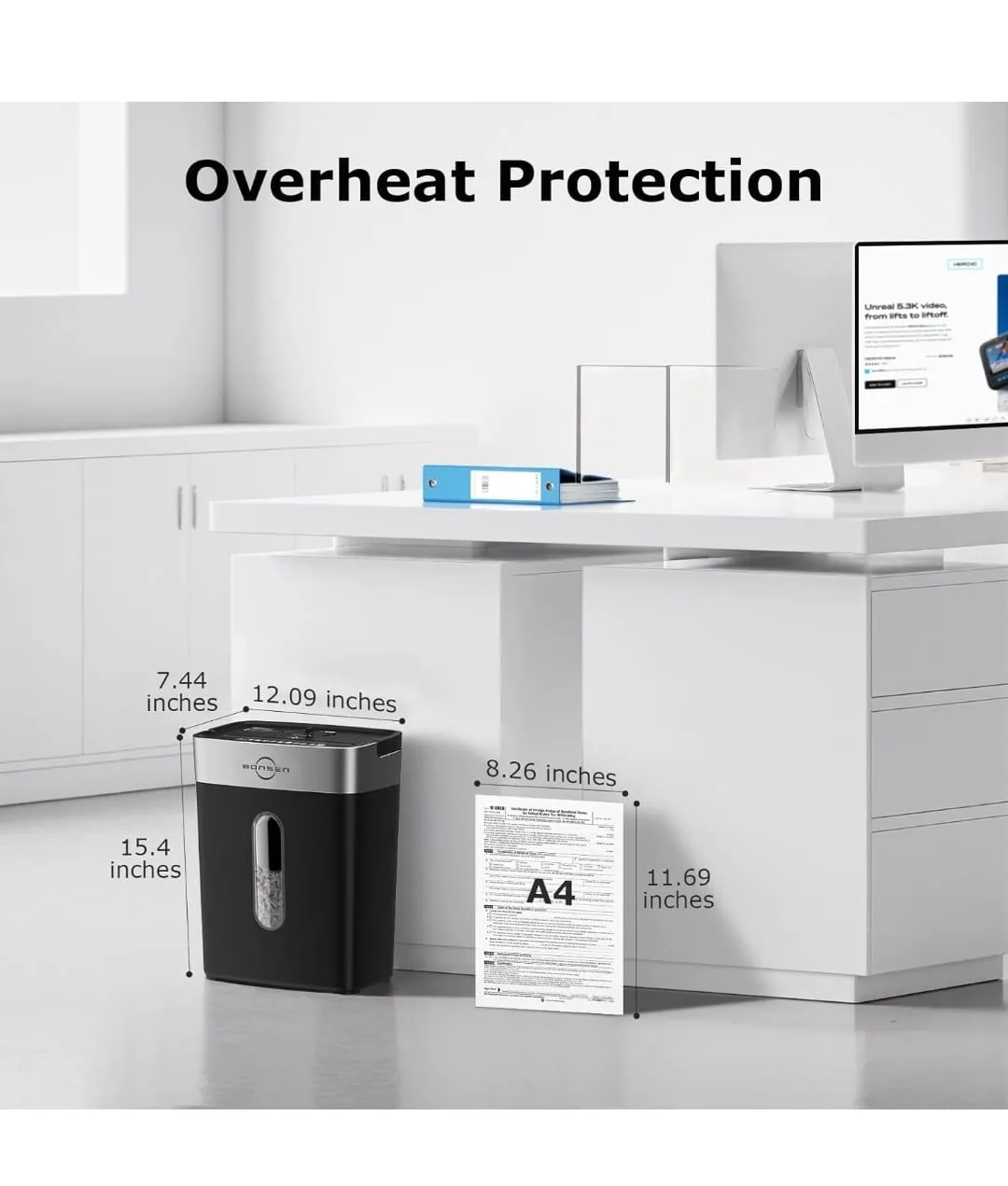 Bonsen 10-Sheet Cross-Cut Shredder - 15 Litres image indicator(8)