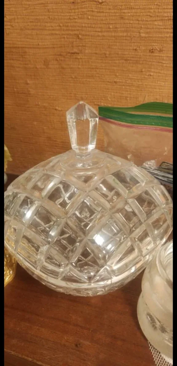 Crystal Candy Dish with Lid thumbnail