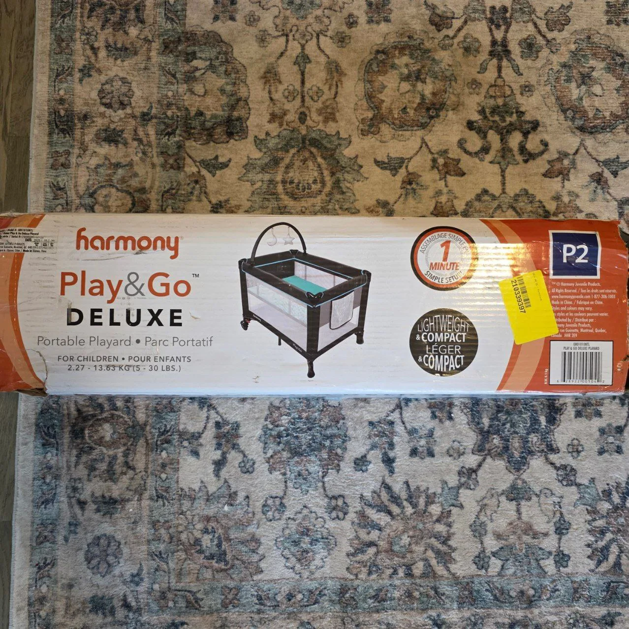 Harmony Play & Go Deluxe Playard, 40" x 28" x 29" image indicator(7)