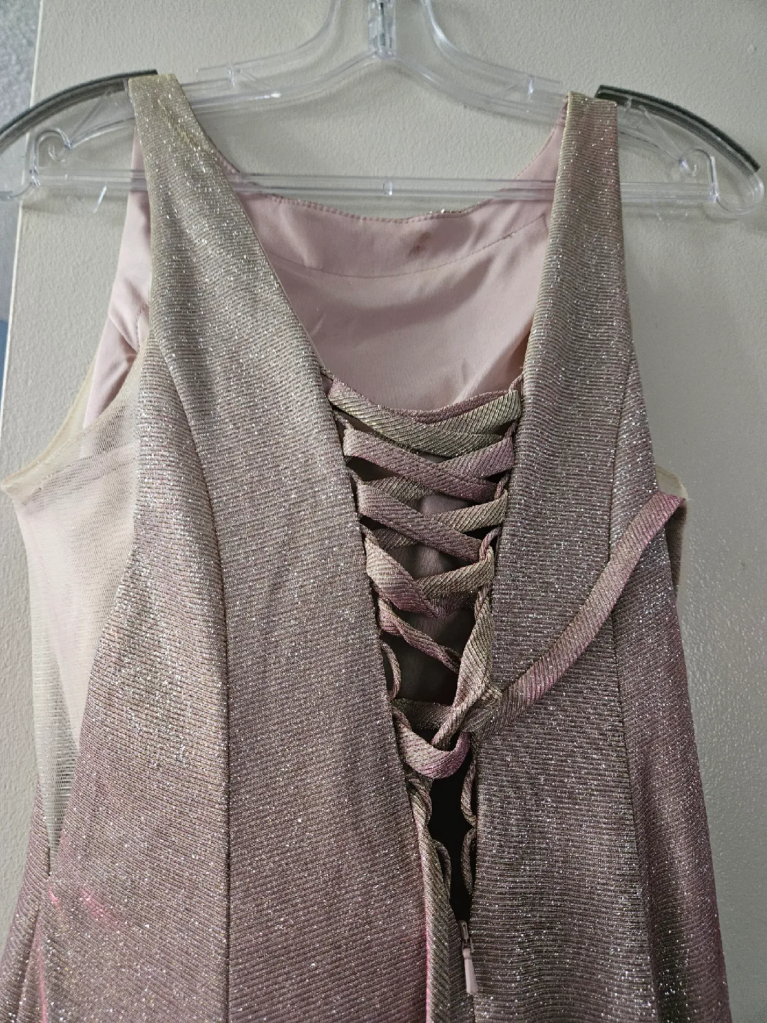 Pink Sparkly Fitted Evening Gown image indicator(2)