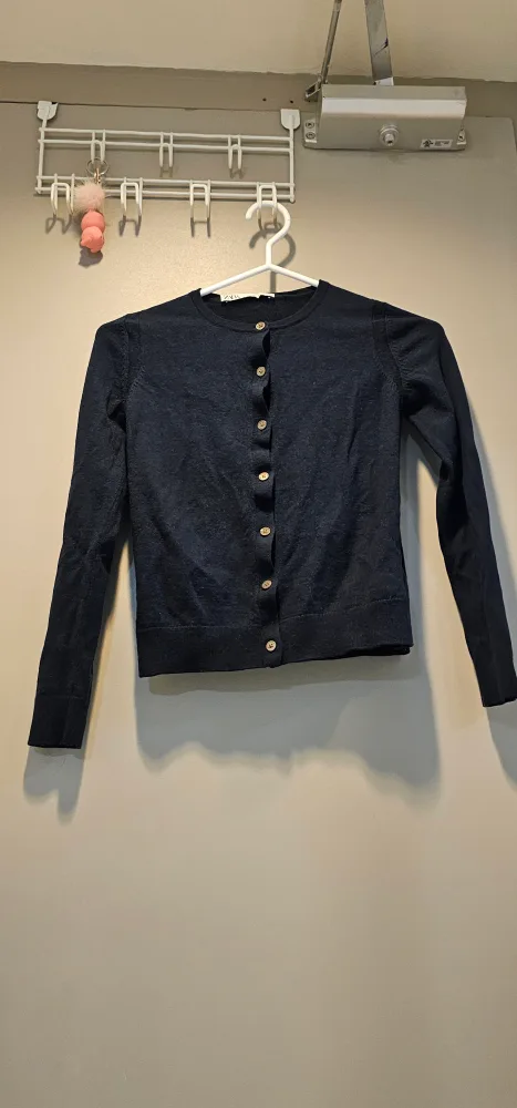 Zara wool Navy Blue Cardigan - Size XS thumbnail