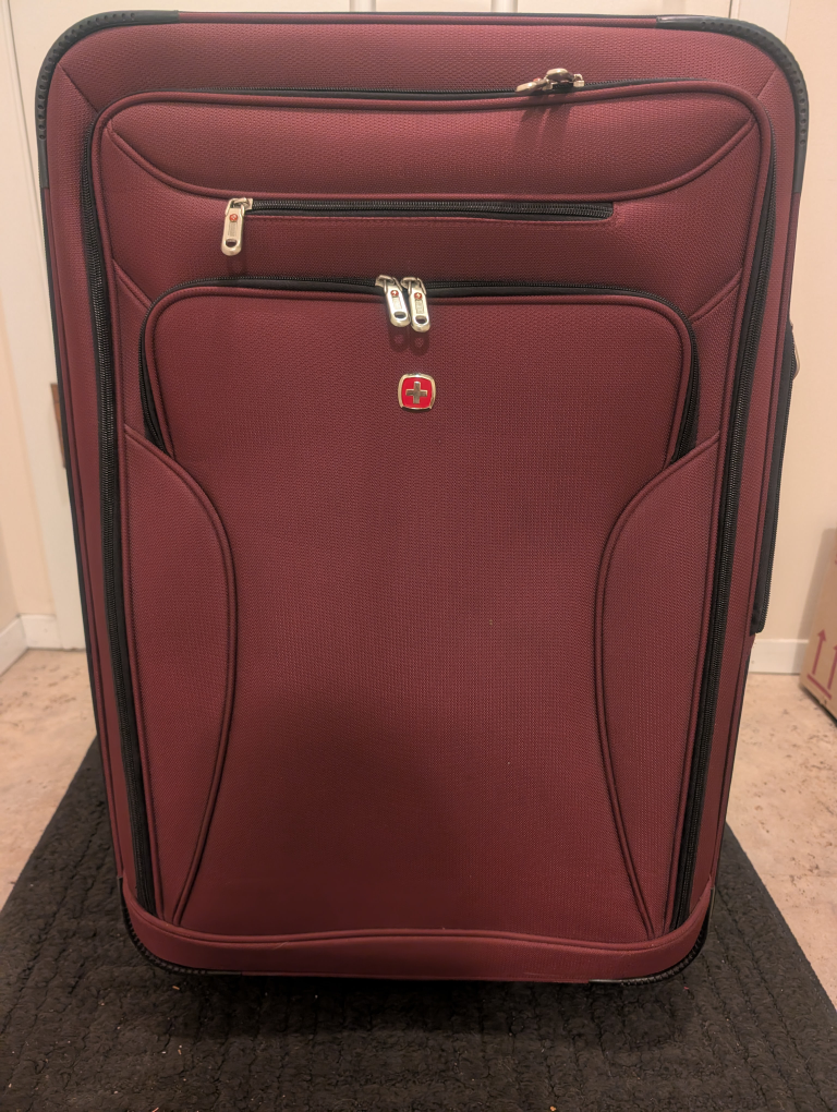Swiss Gear Expandable Suitcase - Burgundy