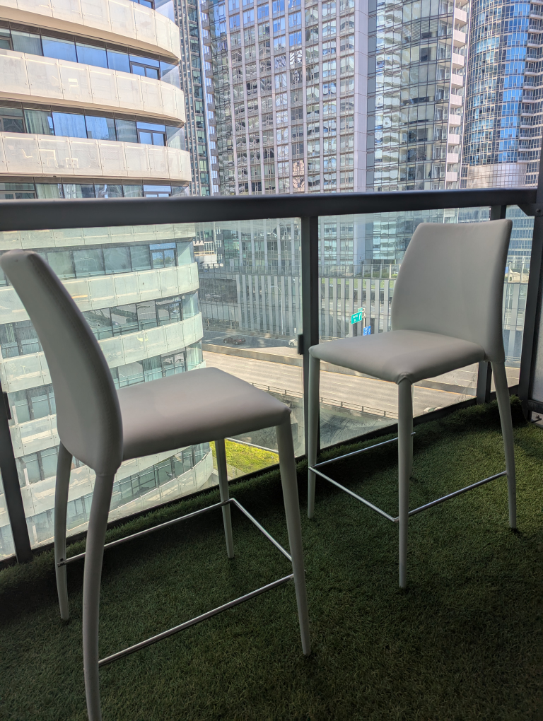 White Bar Stools - Set of 2
