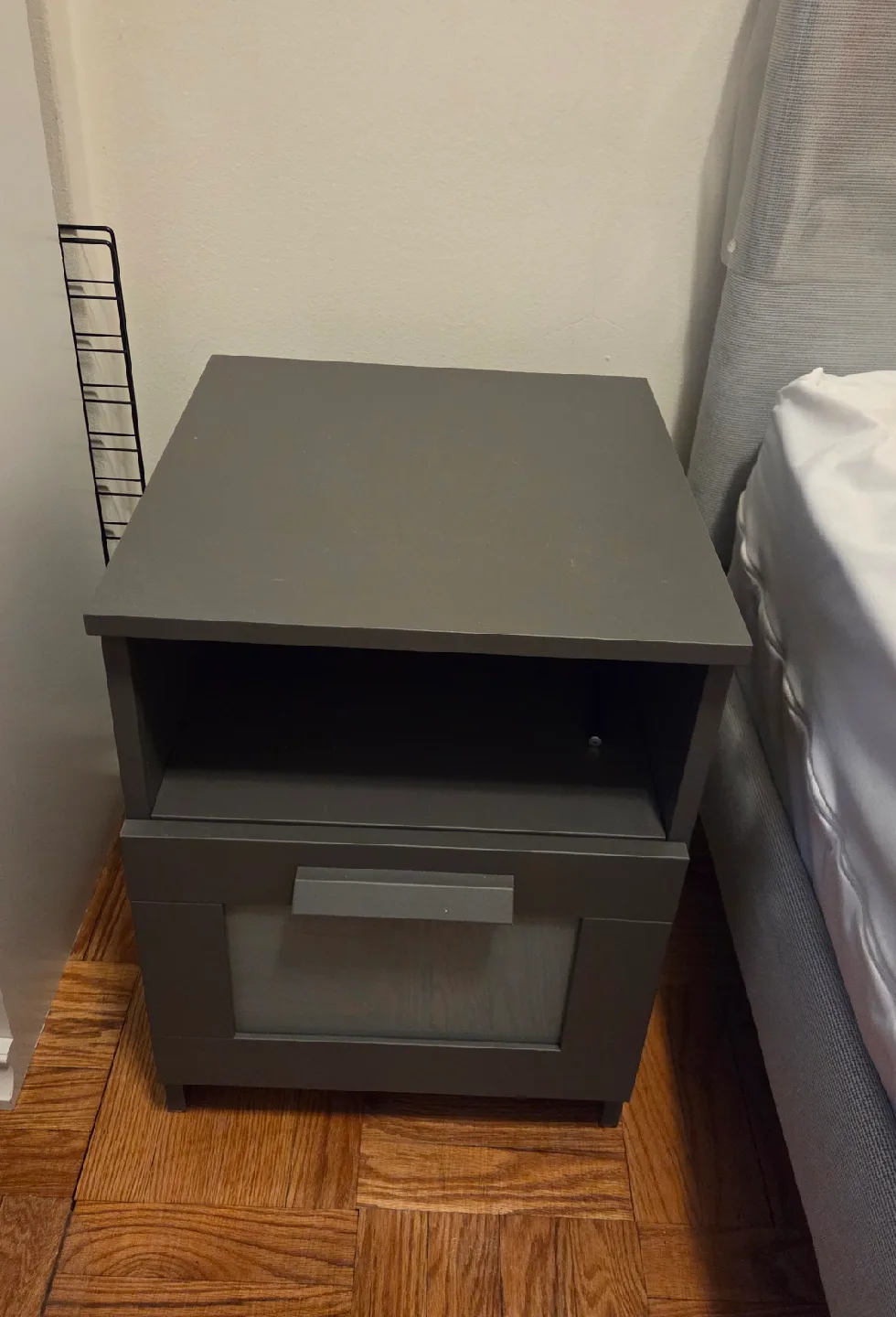 Grey Nightstand with Drawer image indicator(2)