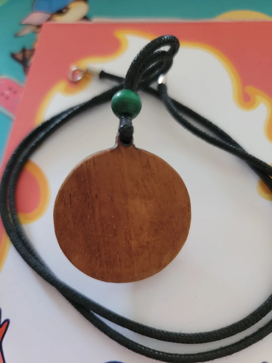 🥕 Wood & Malachite Pentagram Necklace image indicator(2)