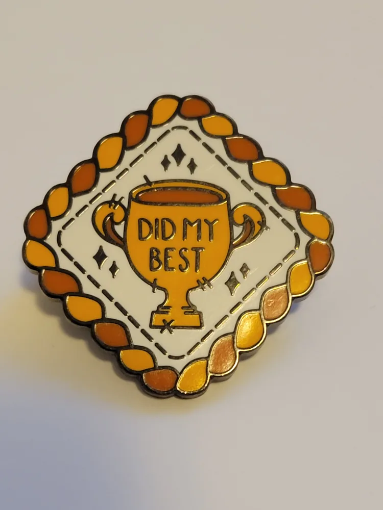 Mila Mouz Enamel Pin - Did My Best Trophy thumbnail
