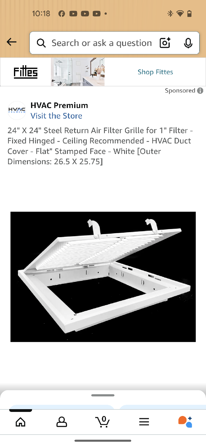 HVAC Premium 24" x 24" Steel Return Air Filter Grille - photo 5