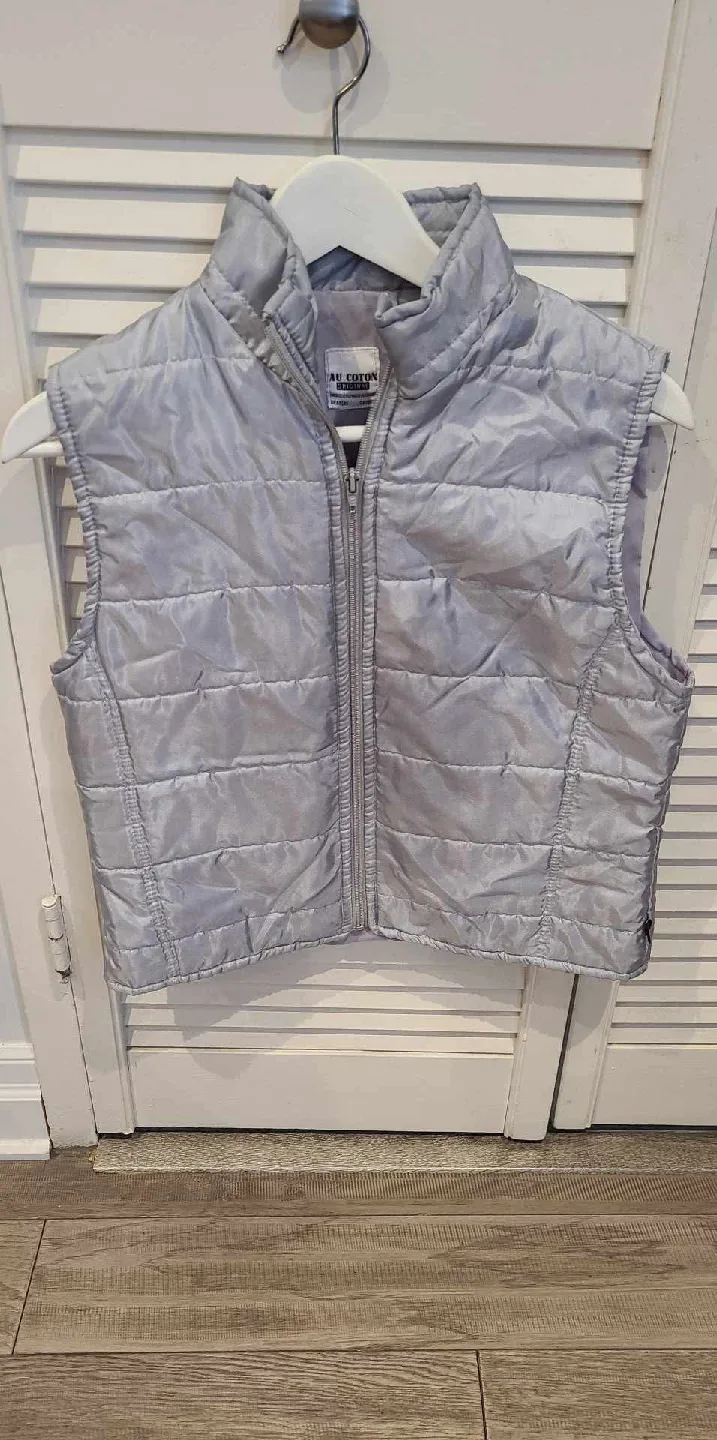 Silver Puffer Vest size medium thumbnail
