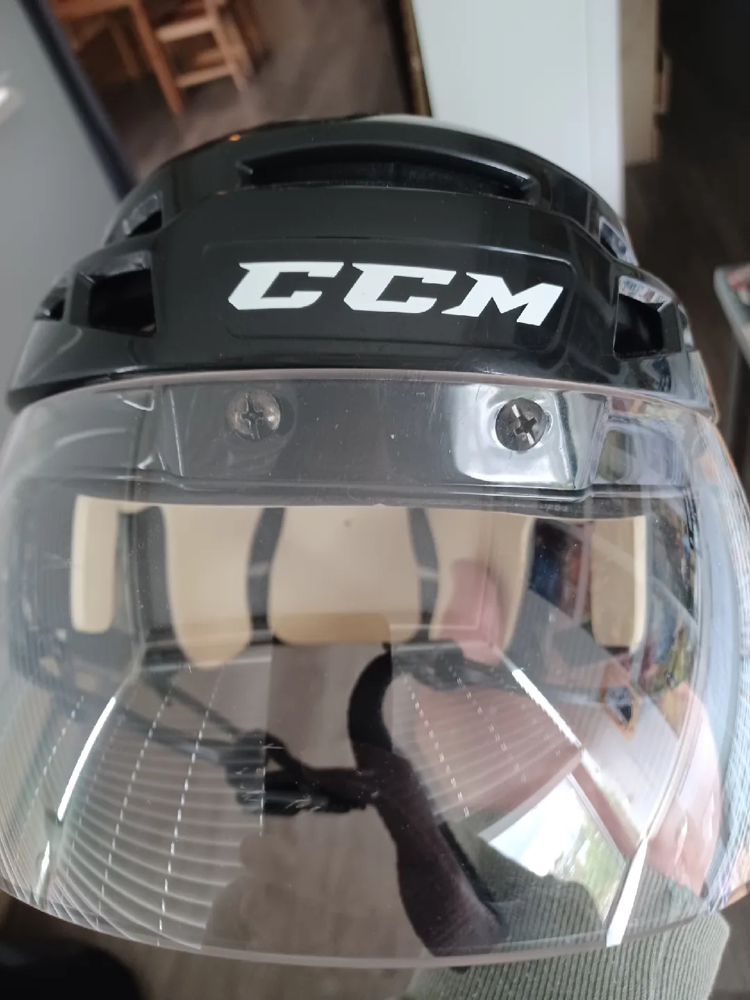 CCM Hockey Helmet with Visor - Black M | rarely worn image indicator(6)