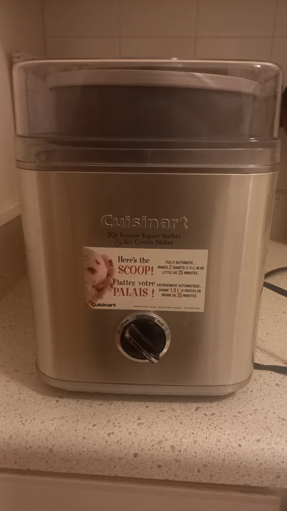 Cuisinart Frozen Yogurt Sorbet Ice Cream Maker